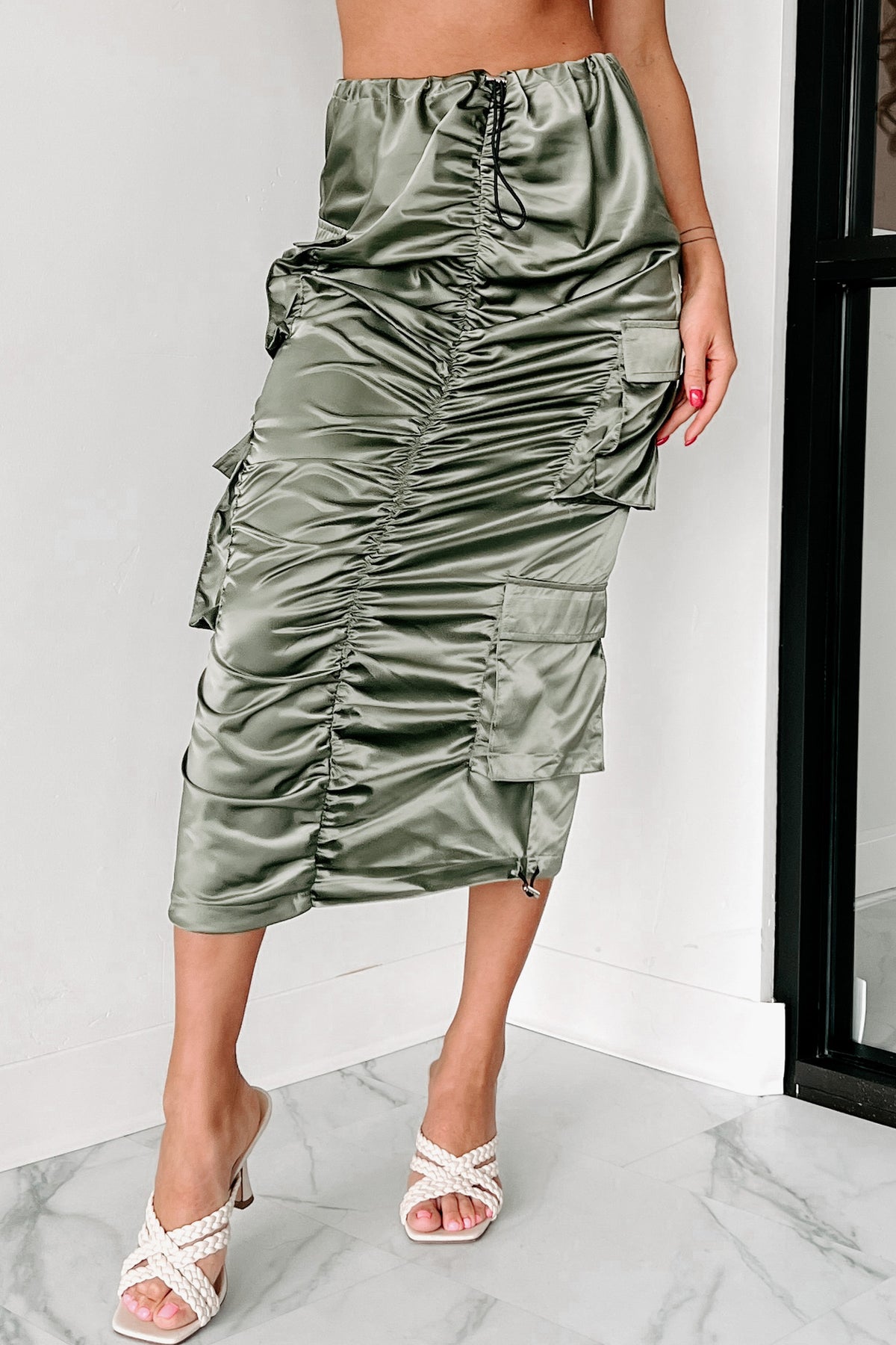 Explore our collection of Killing You Softly Ruched Satin Cargo