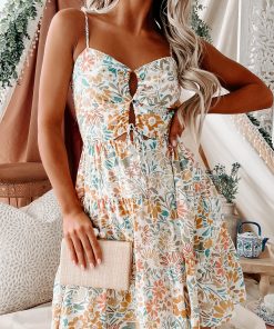 Sharing Sweet Moments Floral Cut-Out Visit Dress the product for us (Ivory Illa Multi) Mini perfect online! you Find Illa